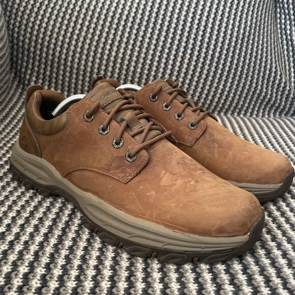 Skechers Relaxed Fit Knowlson Leland brown leather Oxford Men\'s Shoe size 11.5 main image 7